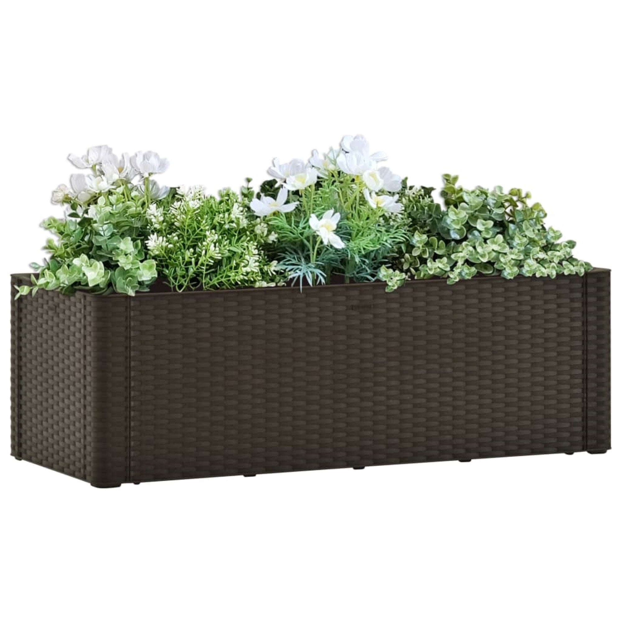 Vidaxl Garden Raised Bed With Self Watering System Mocha 39.4'X16.9'X13'