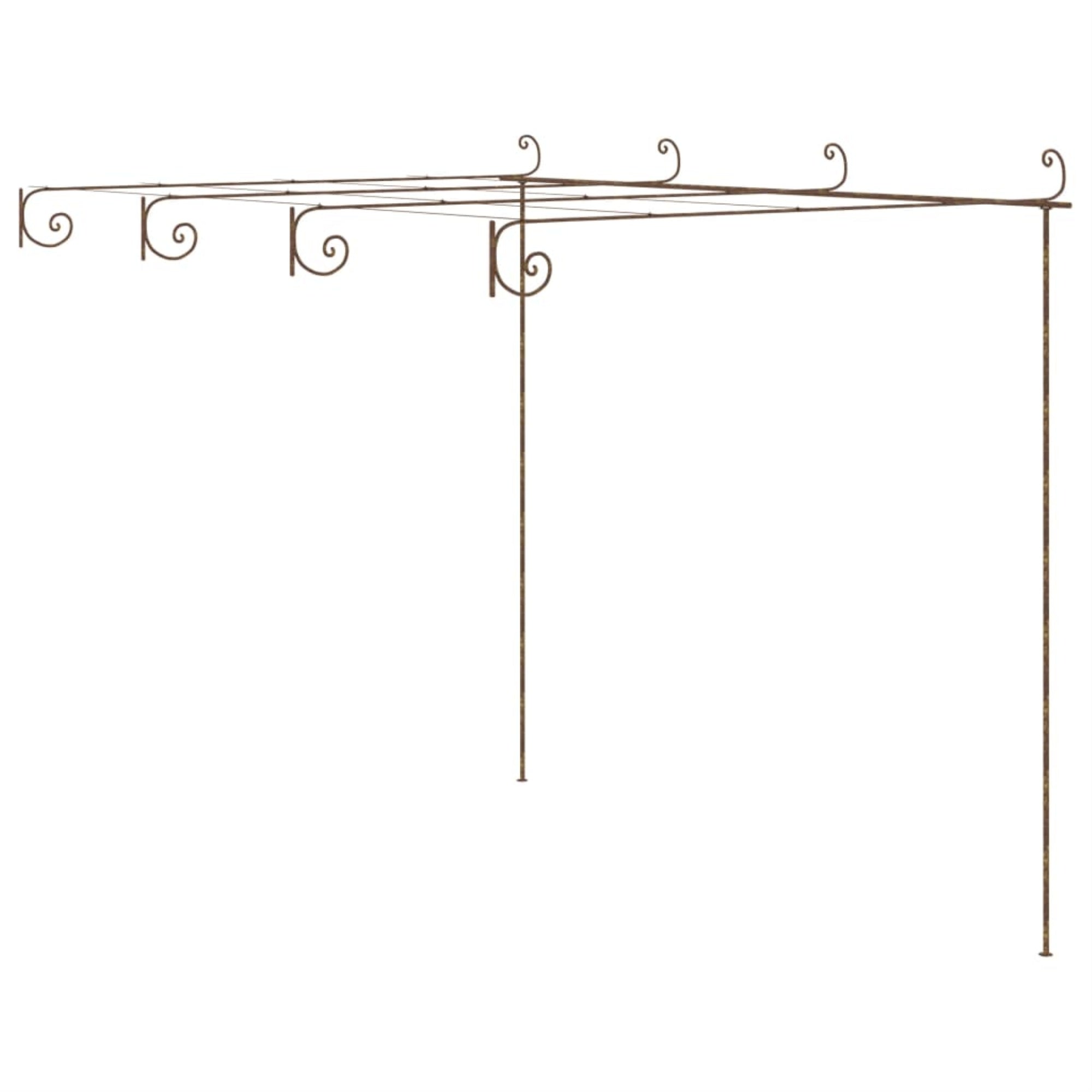 vidaXL Garden Rose Arch Antique Brown 13.1'x9.8'x8.2' Iron