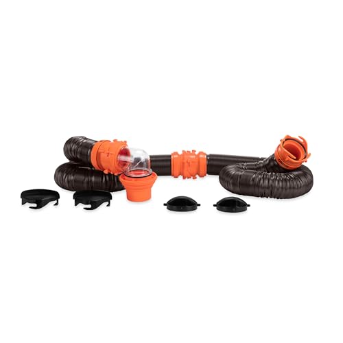 Casafoyer  RhinoFLEX 20' Sewer Hose Kit w/4 In 1 Elbow Caps - (Pack Of 2)