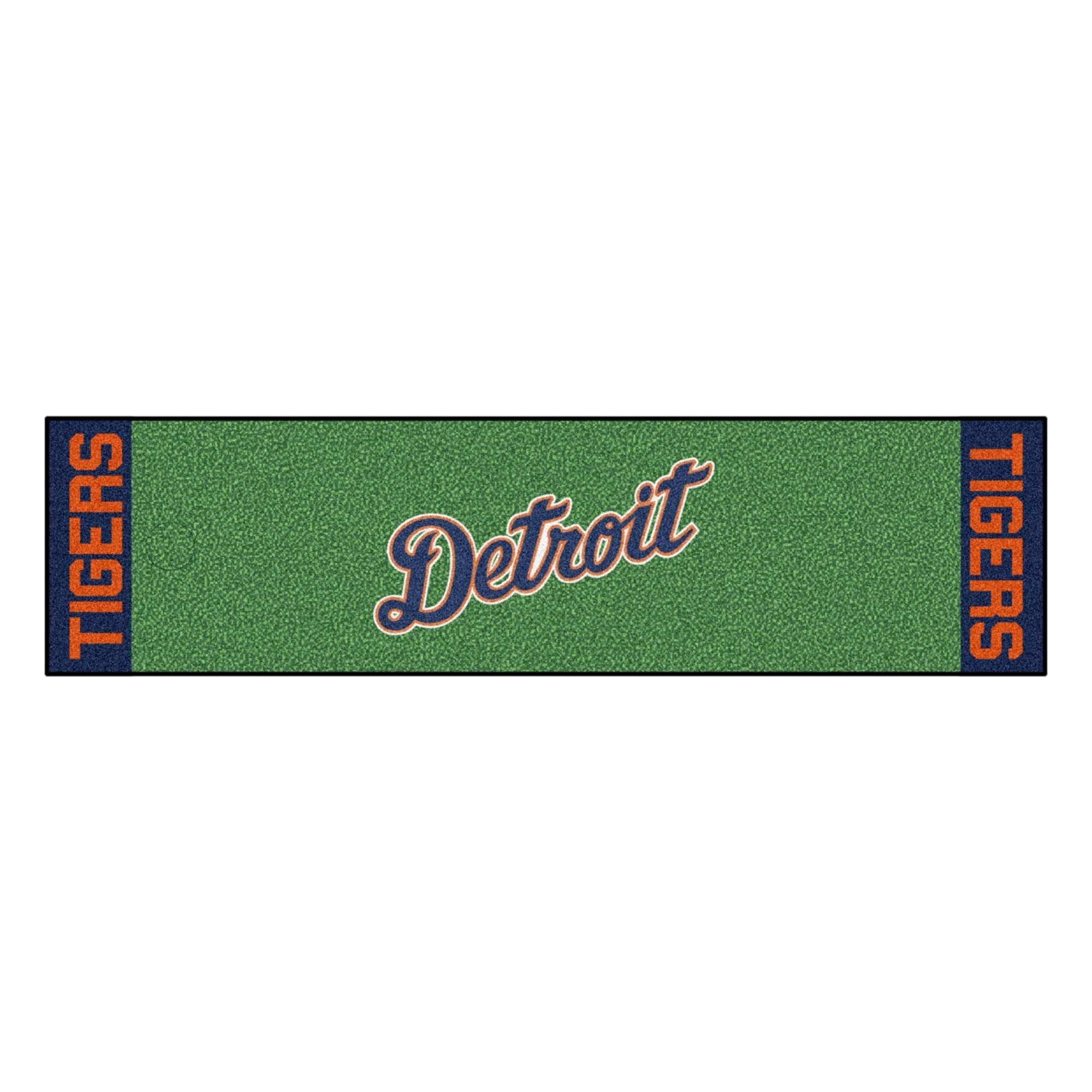 Detroit Tigers Putting Green Mat - 1.5Ft. X 6Ft. - Detroit Script Alternate Logo