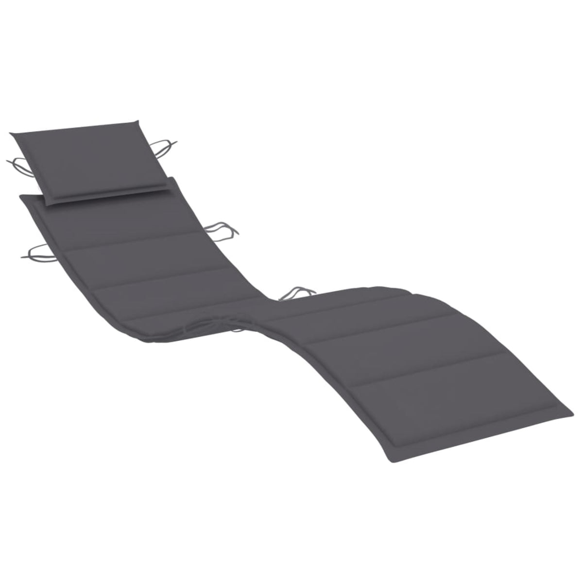 Vidaxl Sun Lounger Cushion Anthracite 73.2'X22.8'X1.6'