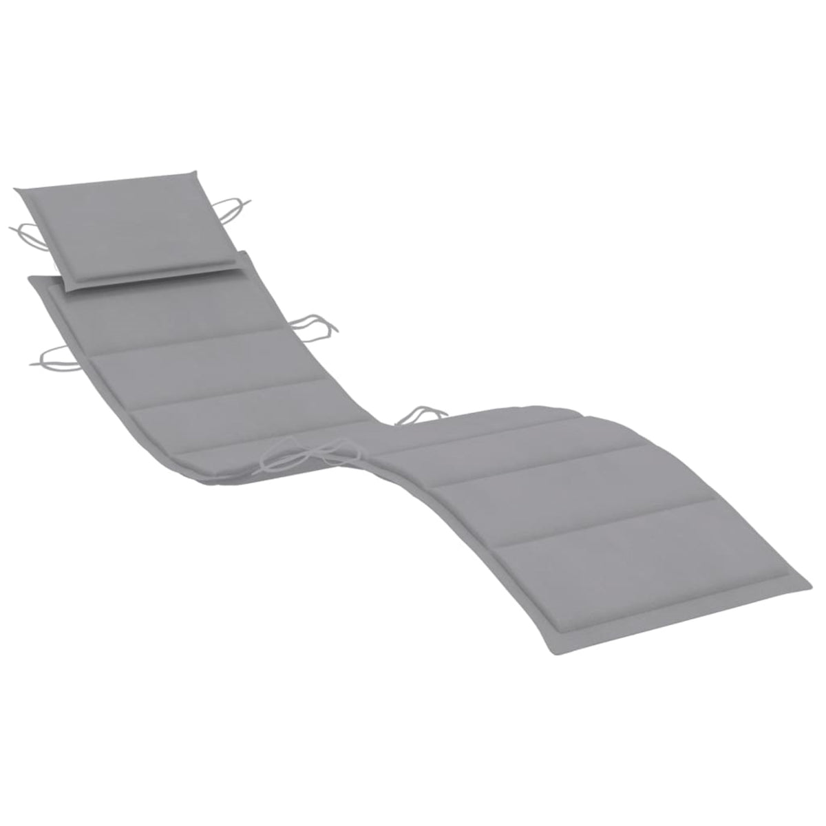Vidaxl Sun Lounger Cushion Gray 73.2'X22.8'X1.6'