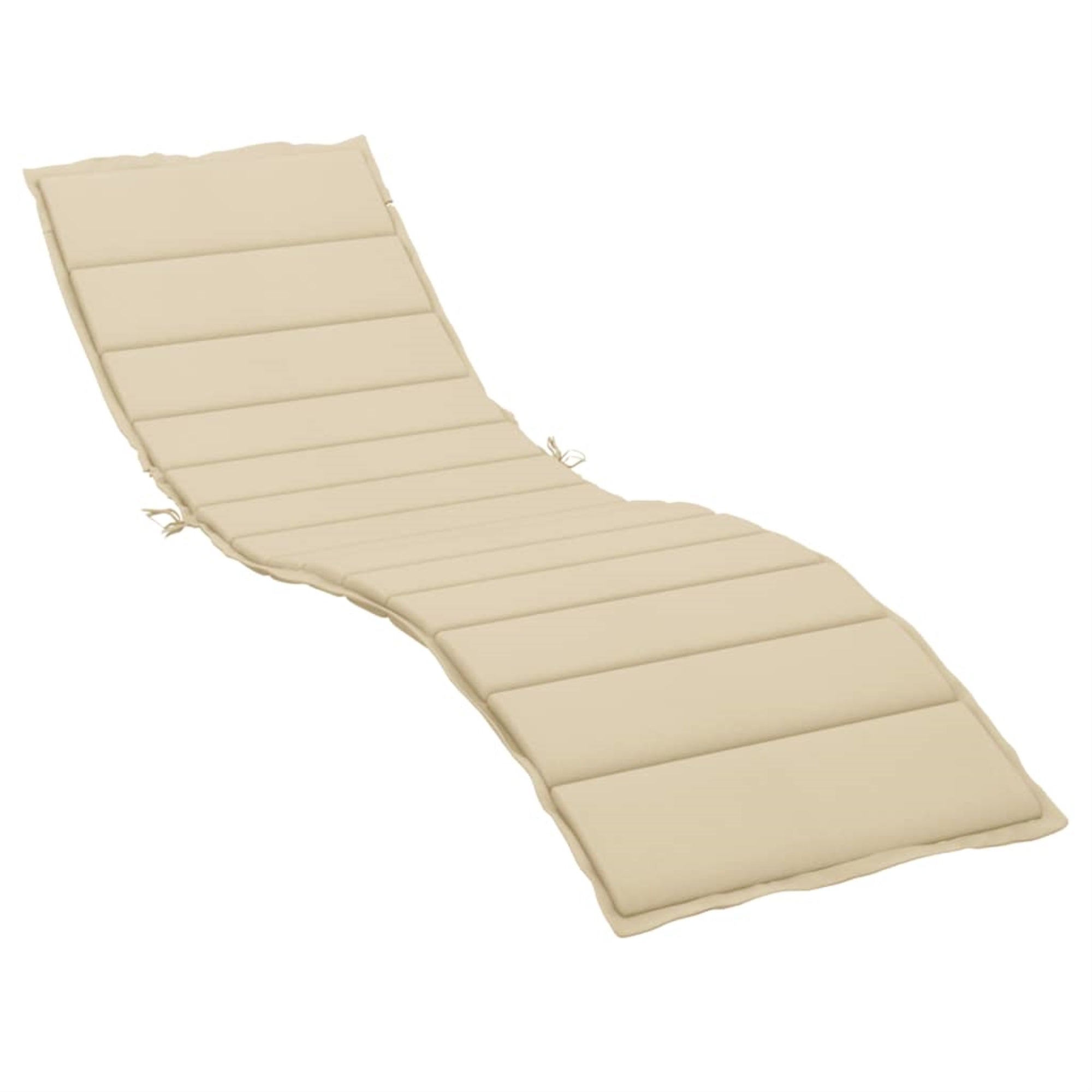 vidaXL Sun Lounger Cushion Beige 78.7″x19.7″x1.2″ Fabric