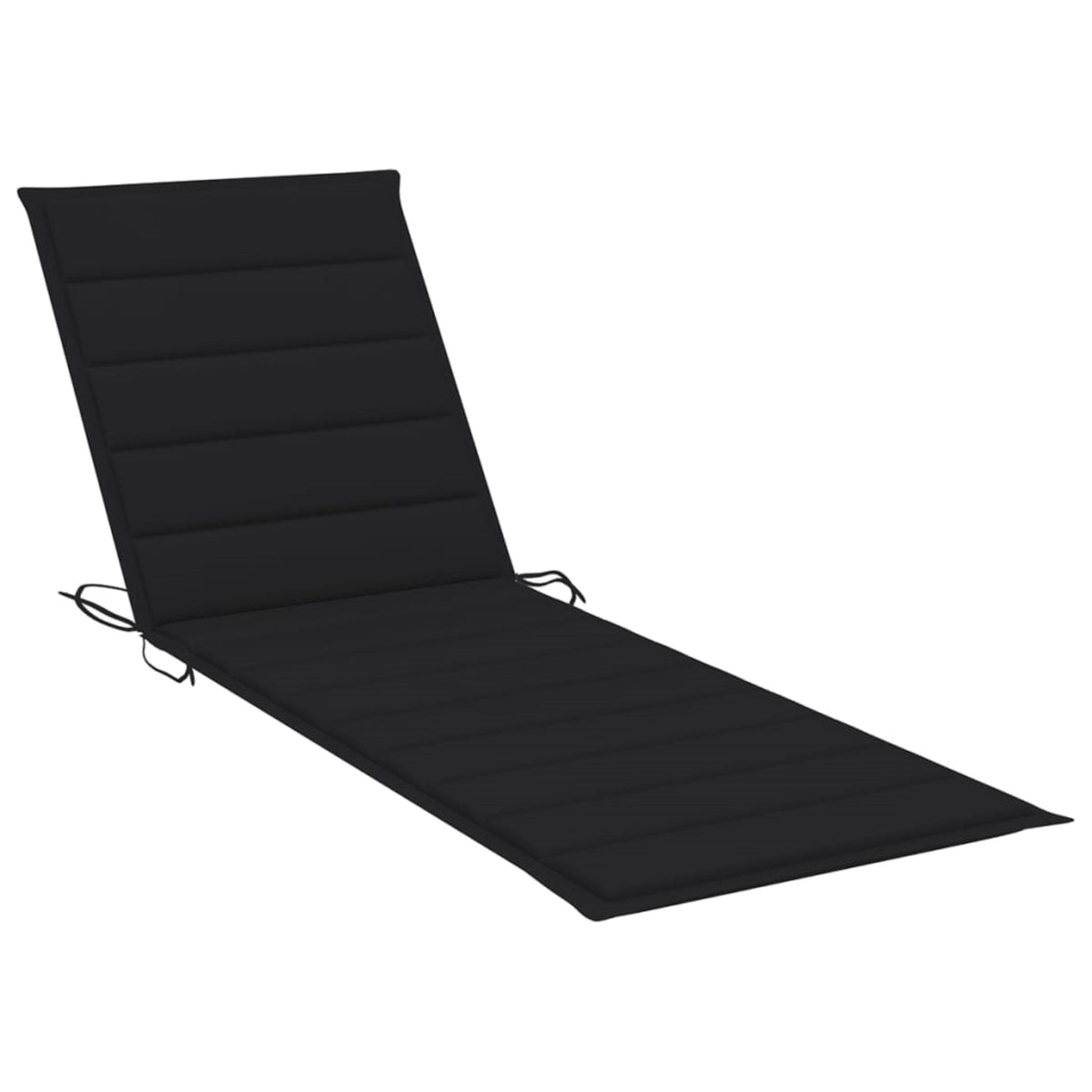 Vidaxl Sun Lounger Cushion Black 78.7'X27.6'X1.6' Fabric