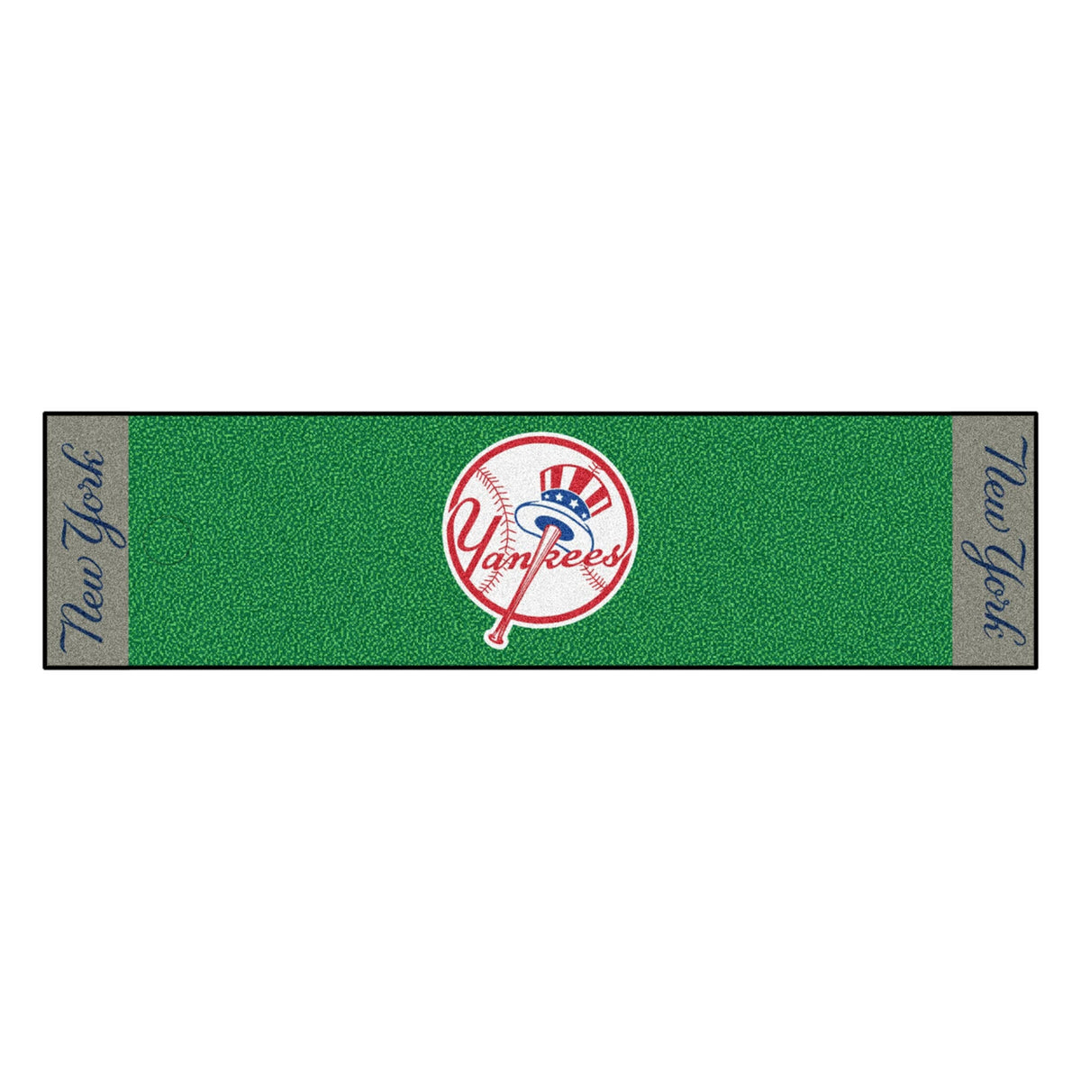 New York Yankees Putting Green Mat - 1.5Ft. X 6Ft. - Circular Yankees Primary Logo