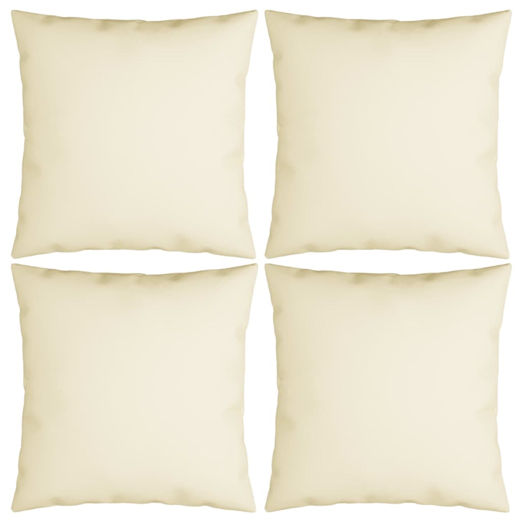 Vidaxl Throw Pillows 4 Pcs Cream 19.7'X19.7' Fabric