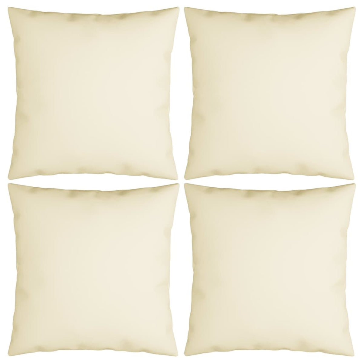 Vidaxl Throw Pillows 4 Pcs Cream 19.7'X19.7' Fabric