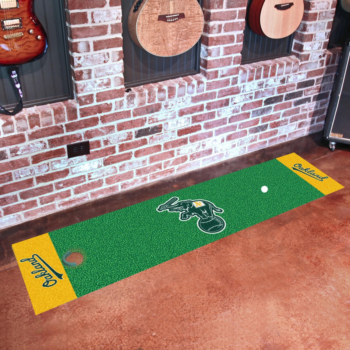 Oakland Athletics Putting Green Mat - 1.5Ft. X 6Ft.