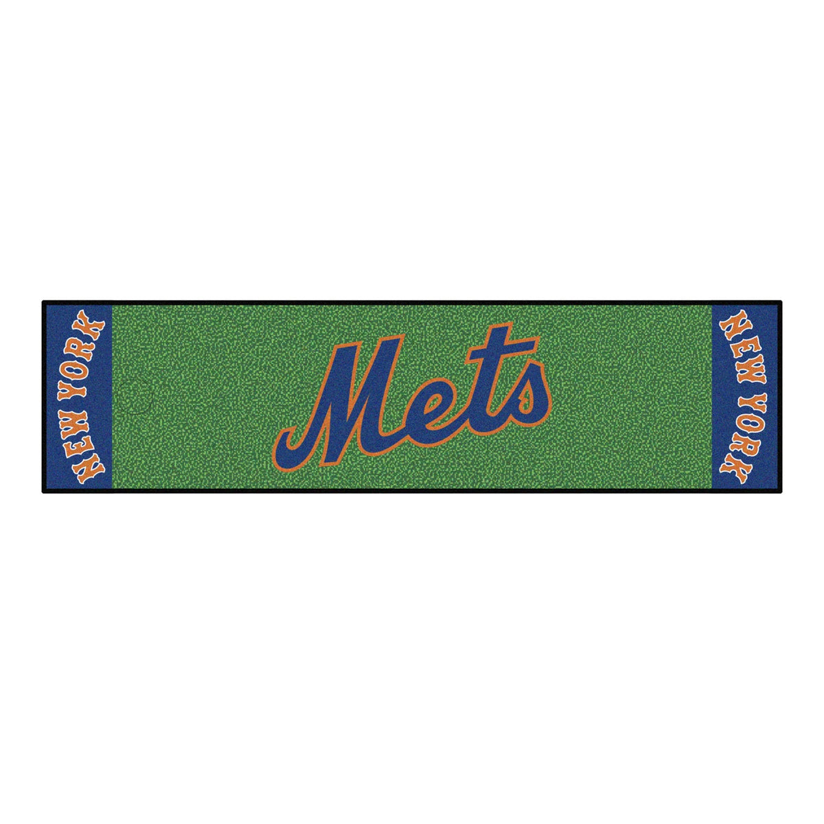 New York Mets Putting Green Mat - 1.5Ft. X 6Ft. - Mets Script Alternate Logo