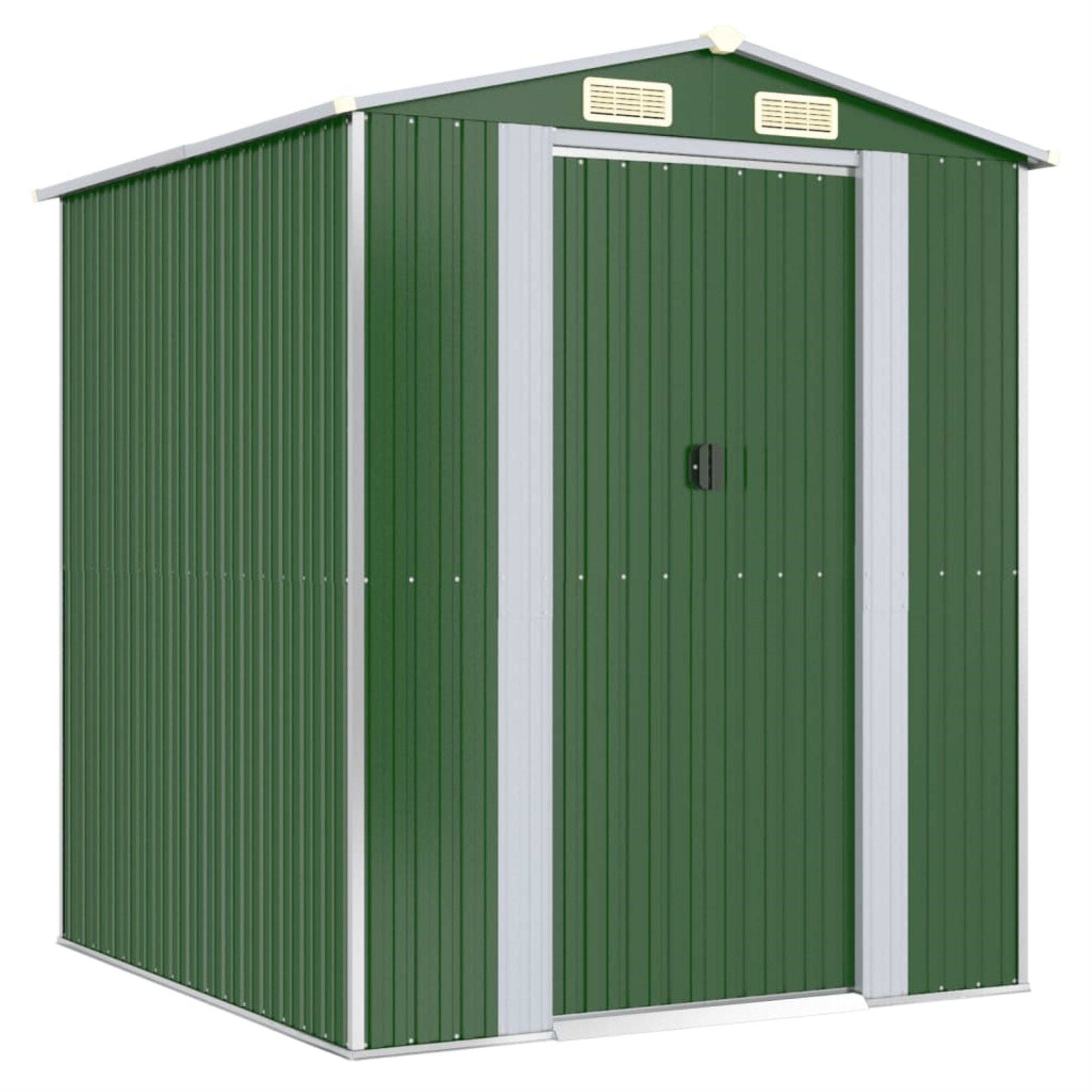Vidaxl Garden Shed Green 75.6'X75.2'X87.8' Galvanized Steel