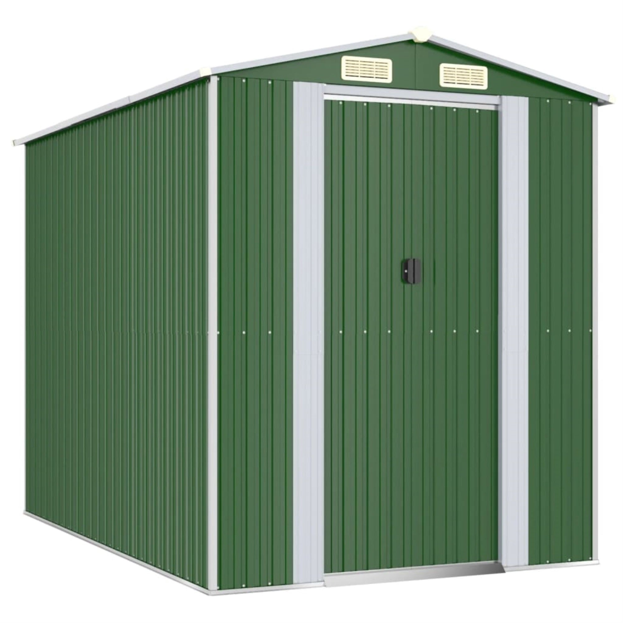 Vidaxl Garden Shed Green 75.6'X107.9'X87.8' Galvanized Steel