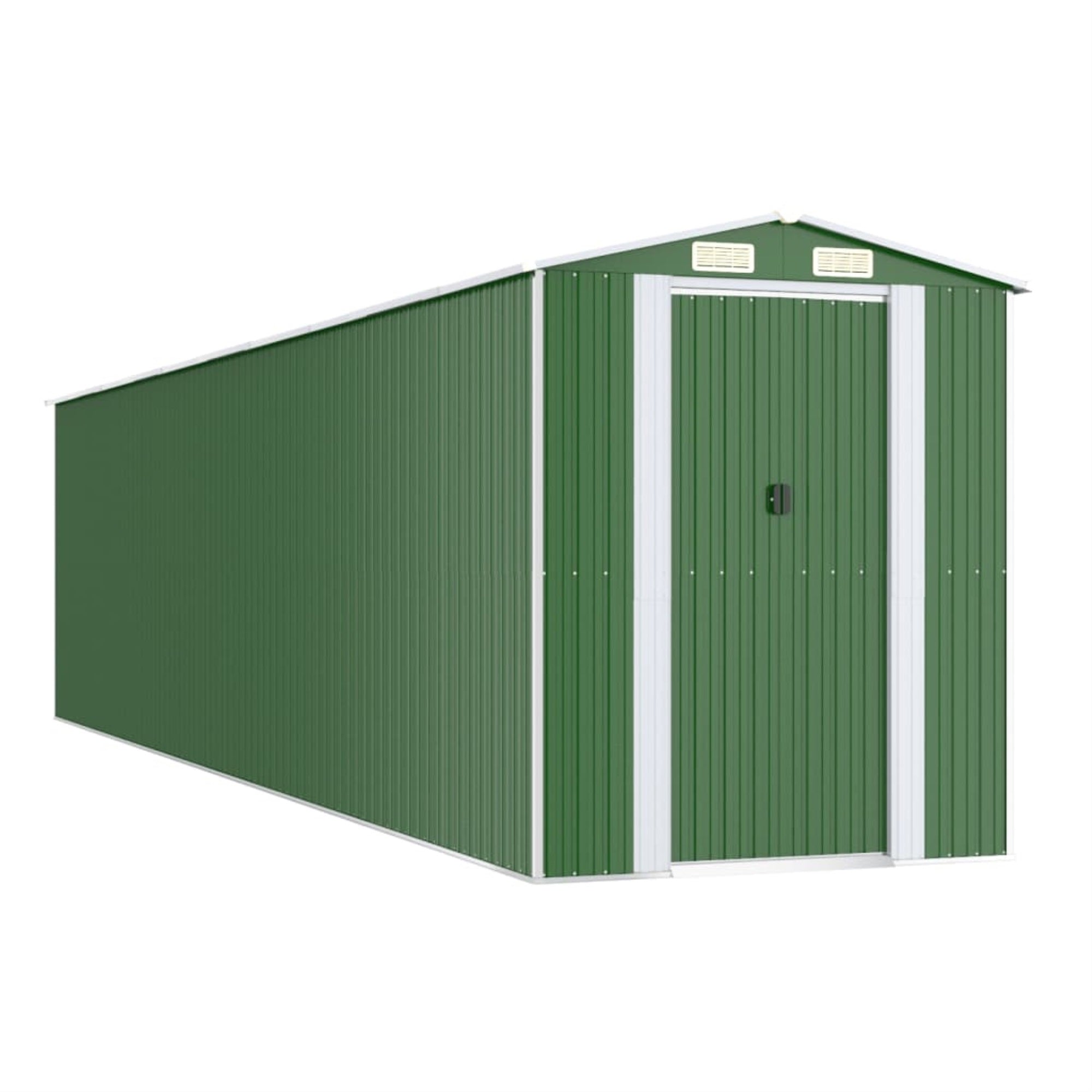Vidaxl Garden Shed Green 75.6'X336.6'X87.8' Galvanized Steel