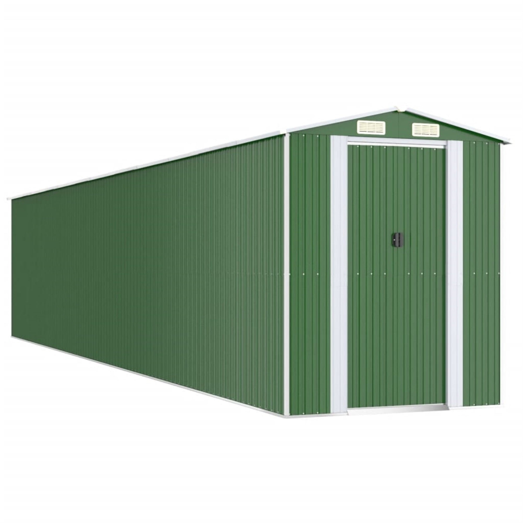 Vidaxl Garden Shed Green 75.6'X402'X87.8' Galvanized Steel