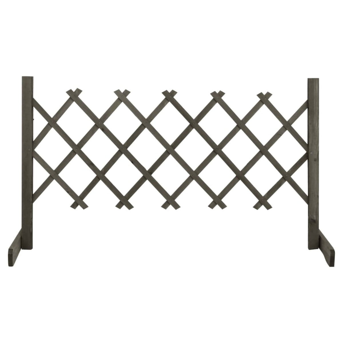 Vidaxl Garden Trellis Fence Gray 47.2'X23.6' Solid Firwood