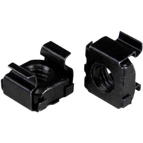 100PK OF M6 BLACK CAGE NUTS