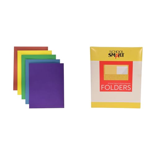 Casafoyer Extra Large Assorted & Yellow 2-Pocket Folders Combo Kit - Organizational Solution for School, Office, and Home