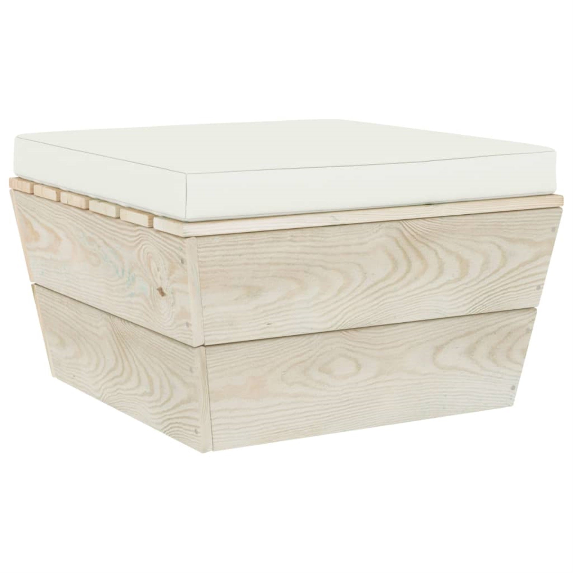 Vidaxl Floor Pallet Cushion 23.6'X23.6'X2.4' Cream Fabric