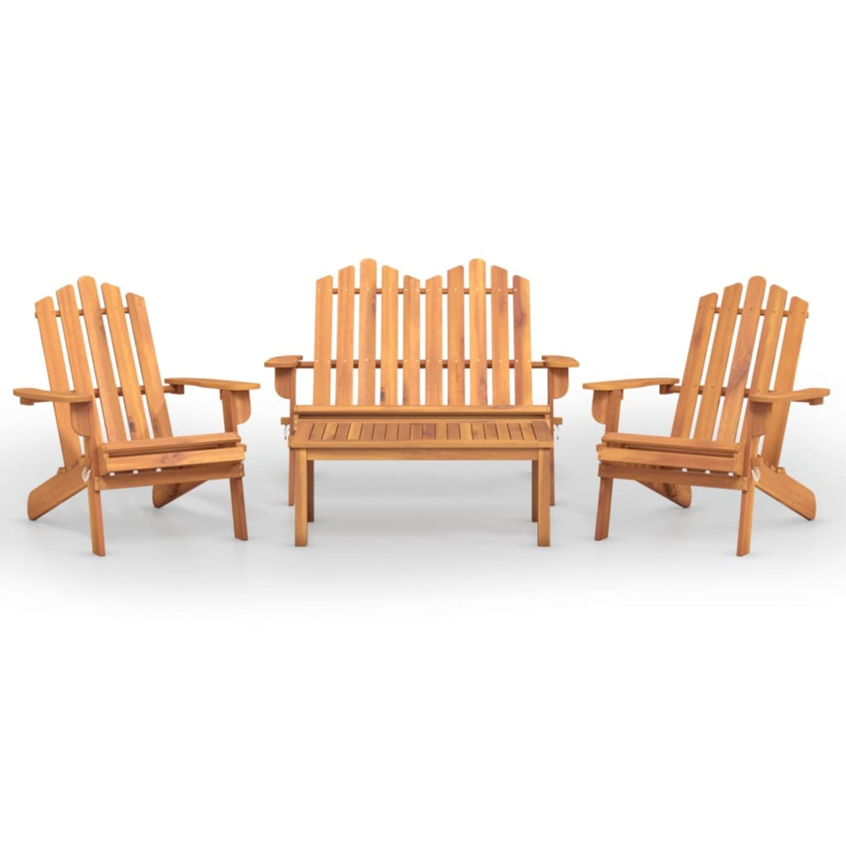 Vidaxl 4 Piece Adirondack Patio Lounge Set Solid Wood Acacia