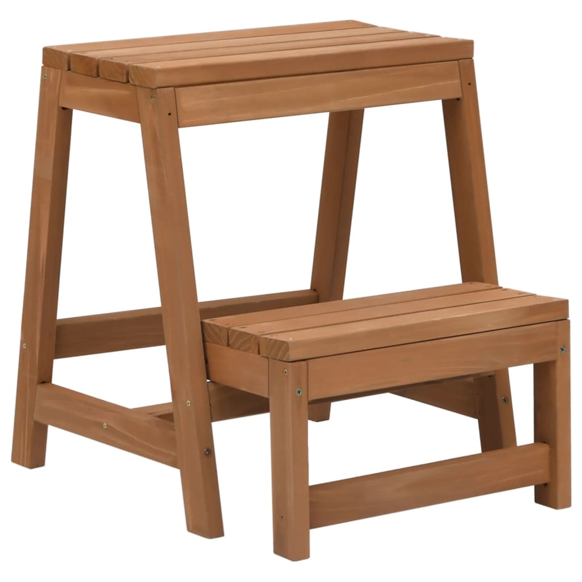 Vidaxl Foldable Step Stool Solid Firwood