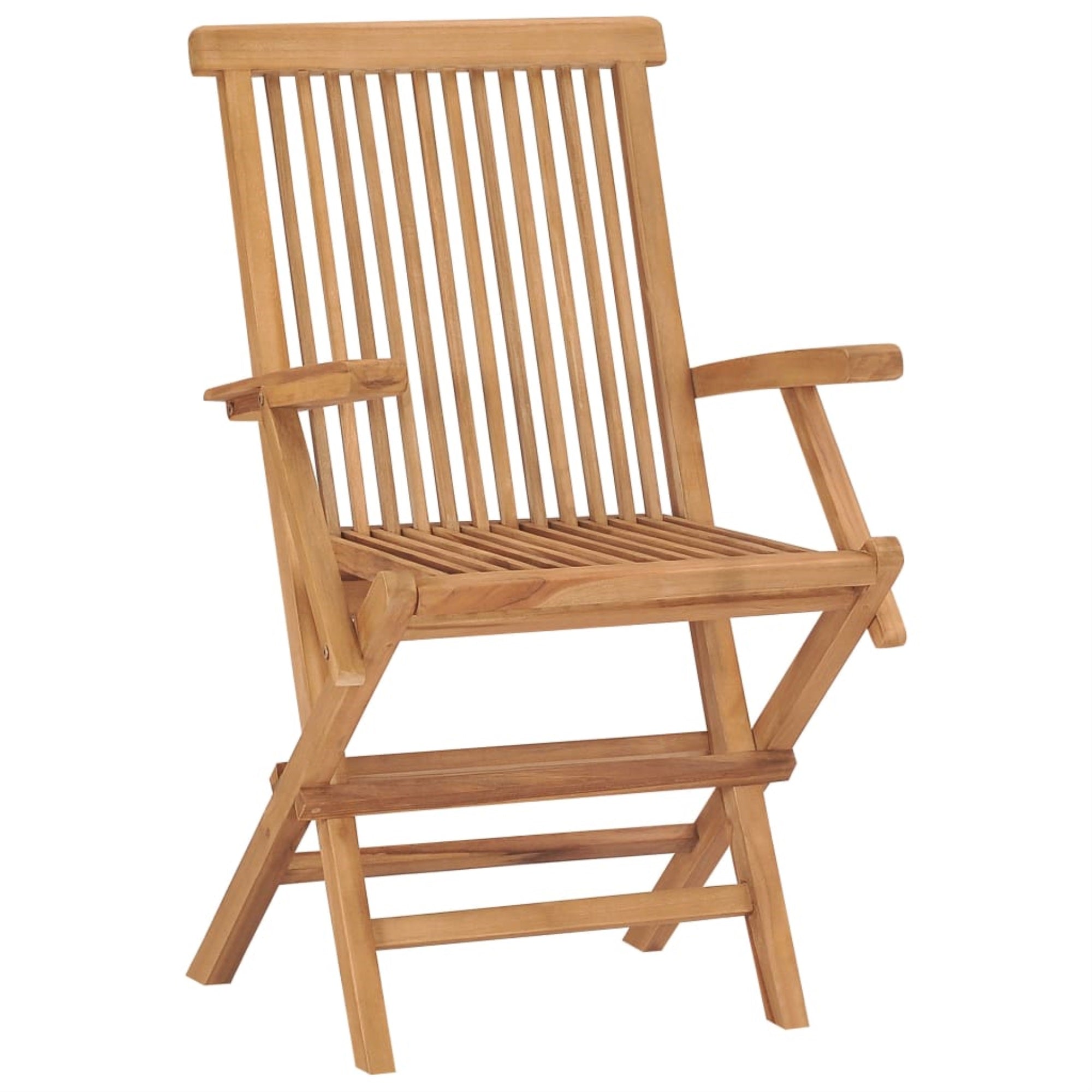 Vidaxl Folding Patio Chairs 3 Pcs Solid Teak Wood