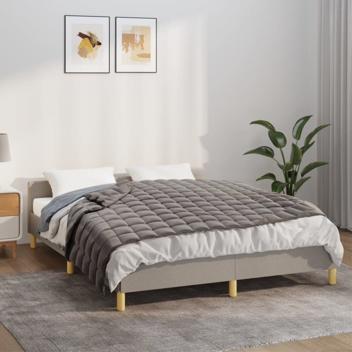 Vidaxl Weighted Blanket Gray 53.1'X78.7' 13.2 Lb Fabric