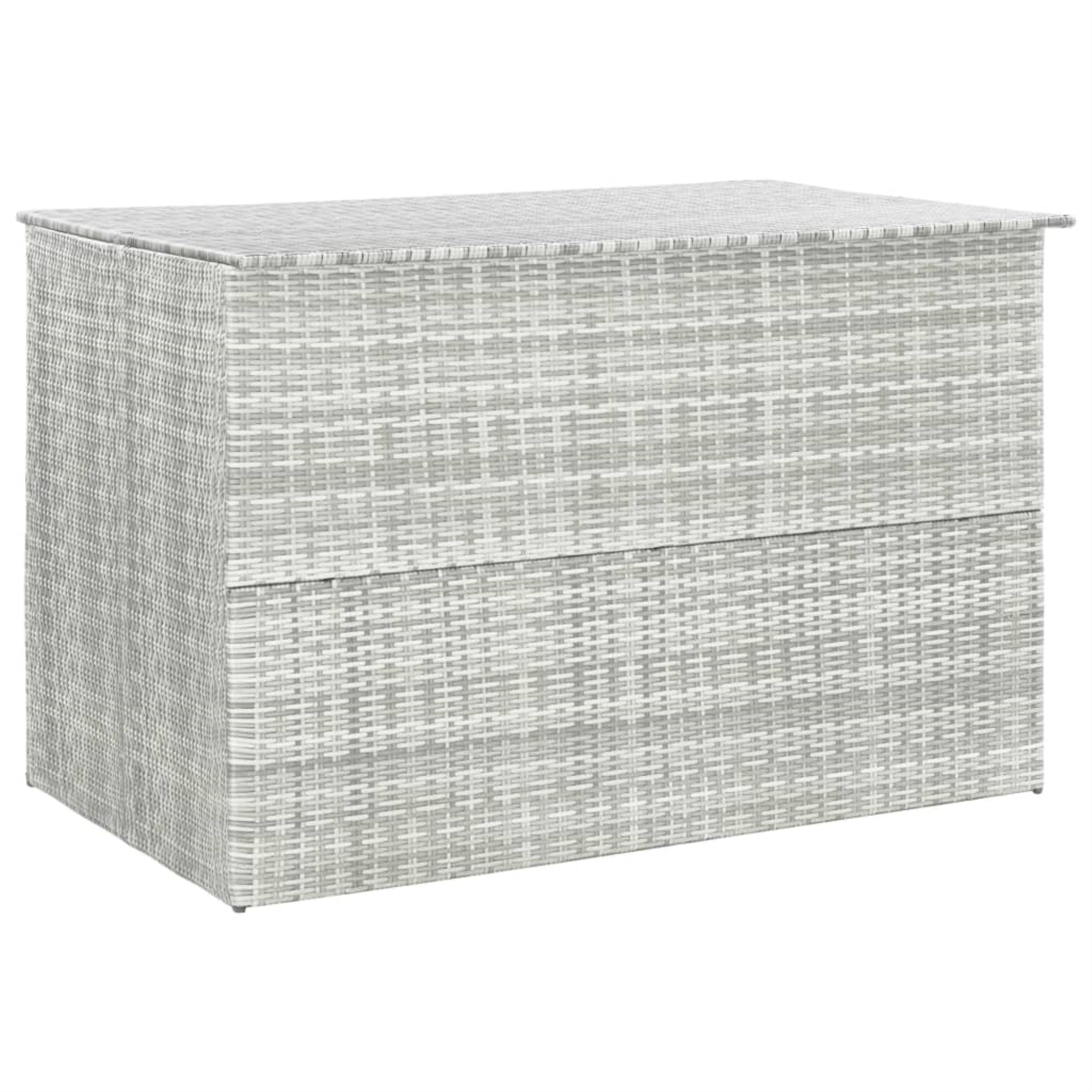 Vidaxl Garden Storage Box Light Gray 59.1'X39.4'X39.4' Poly Rattan