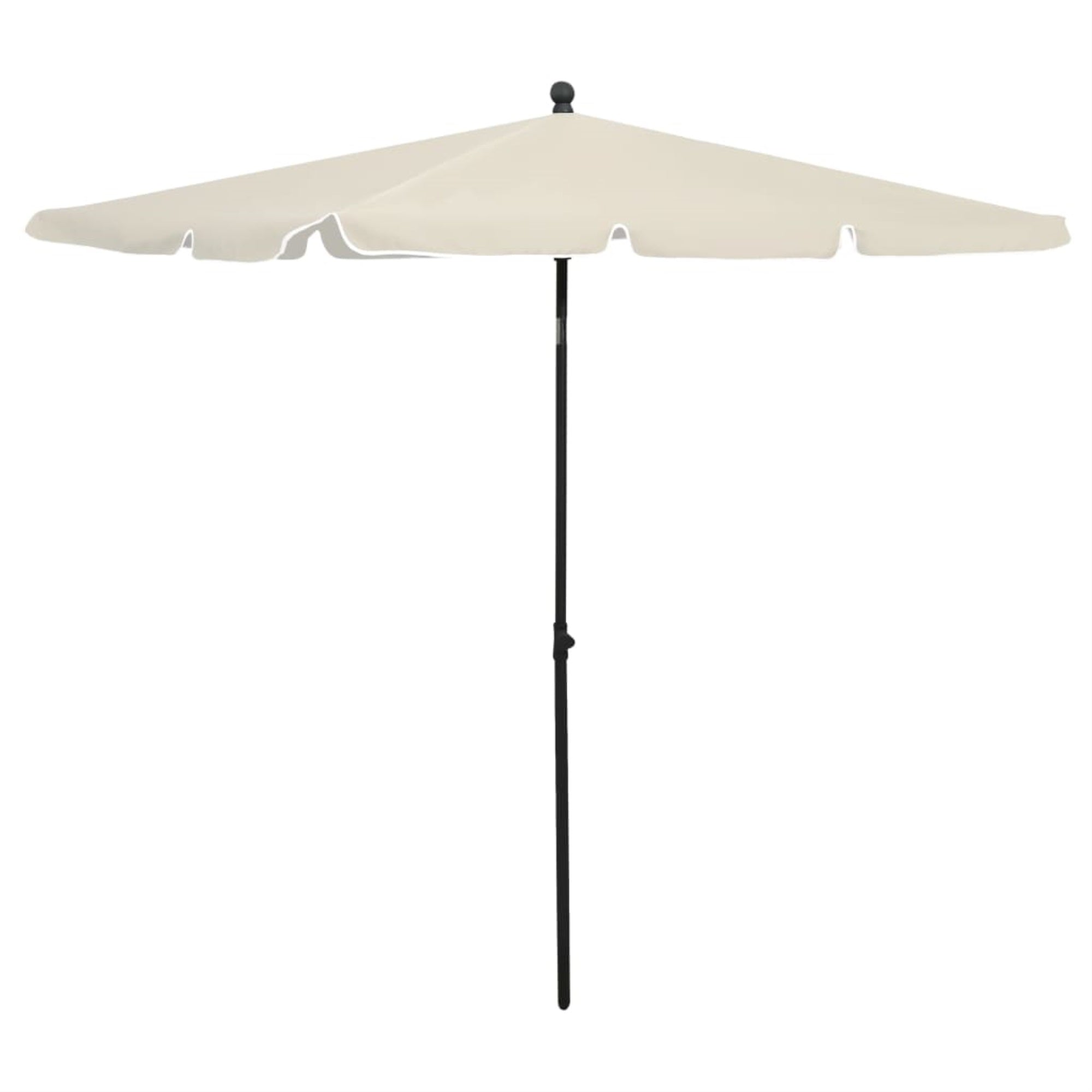 Vidaxl Garden Parasol With Pole 82.7'X55.1' Sand