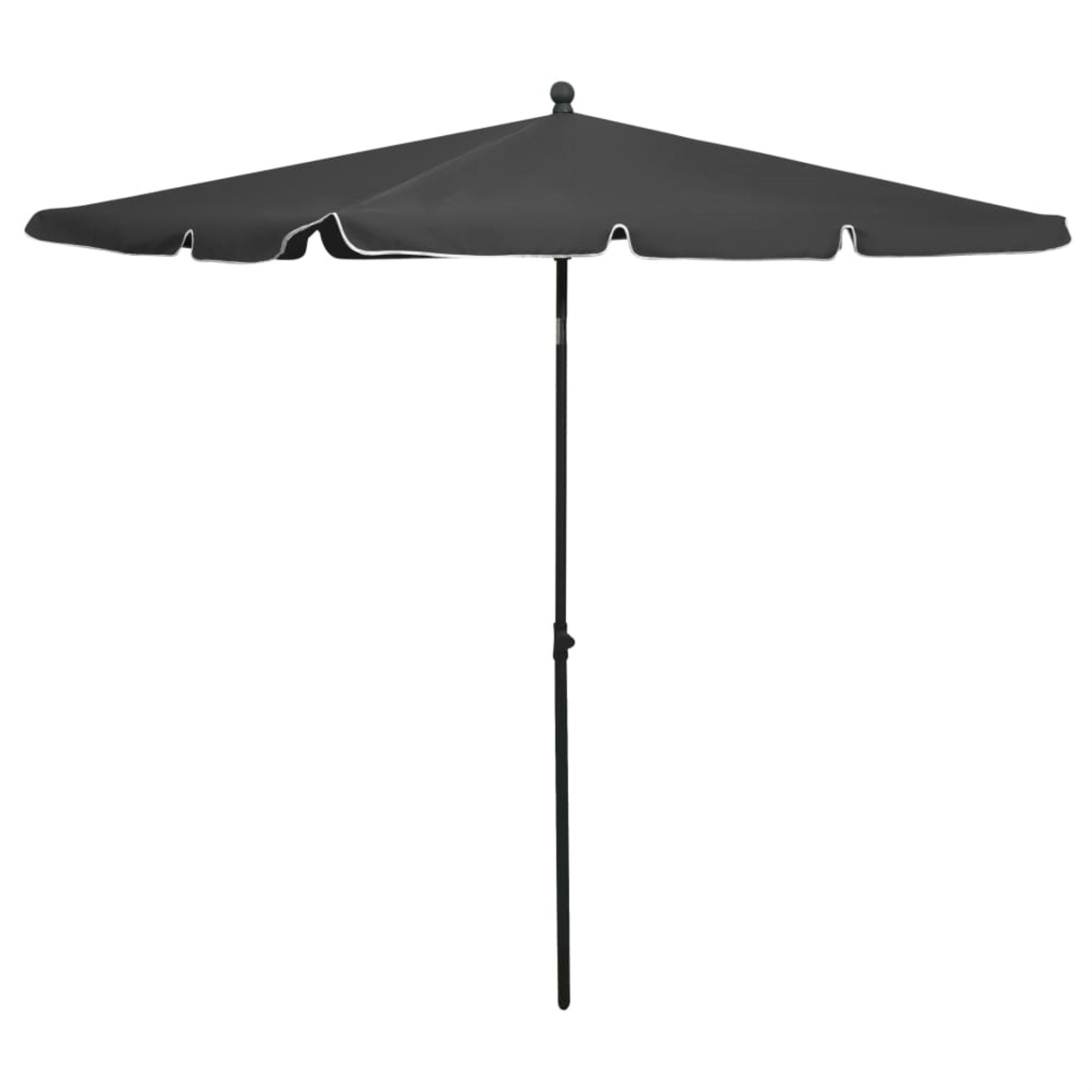 Vidaxl Garden Parasol With Pole 82.7'X55.1' Anthracite