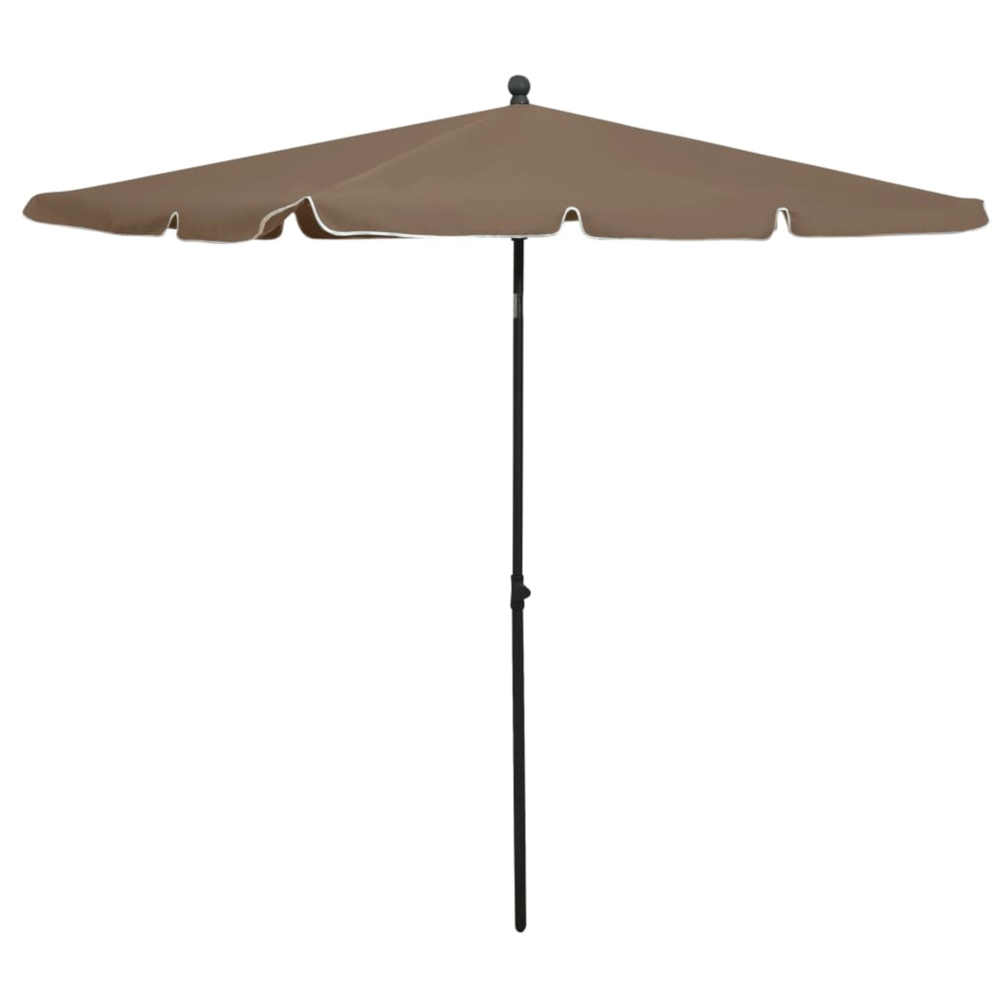 Vidaxl Garden Parasol With Pole 82.7'X55.1' Taupe