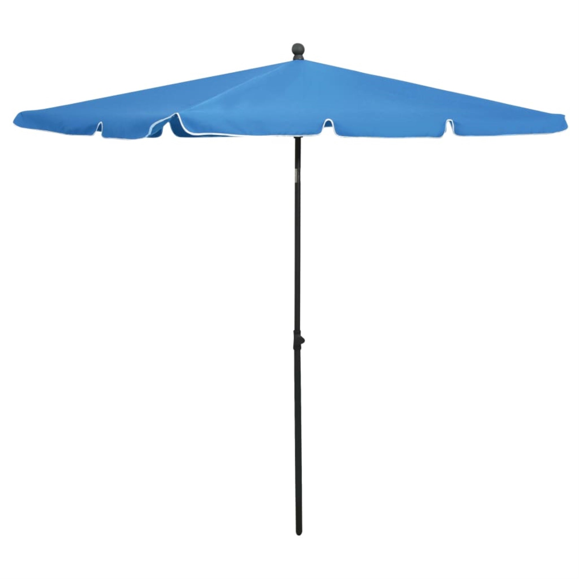 Vidaxl Garden Parasol With Pole 82.7'X55.1' Azure Blue