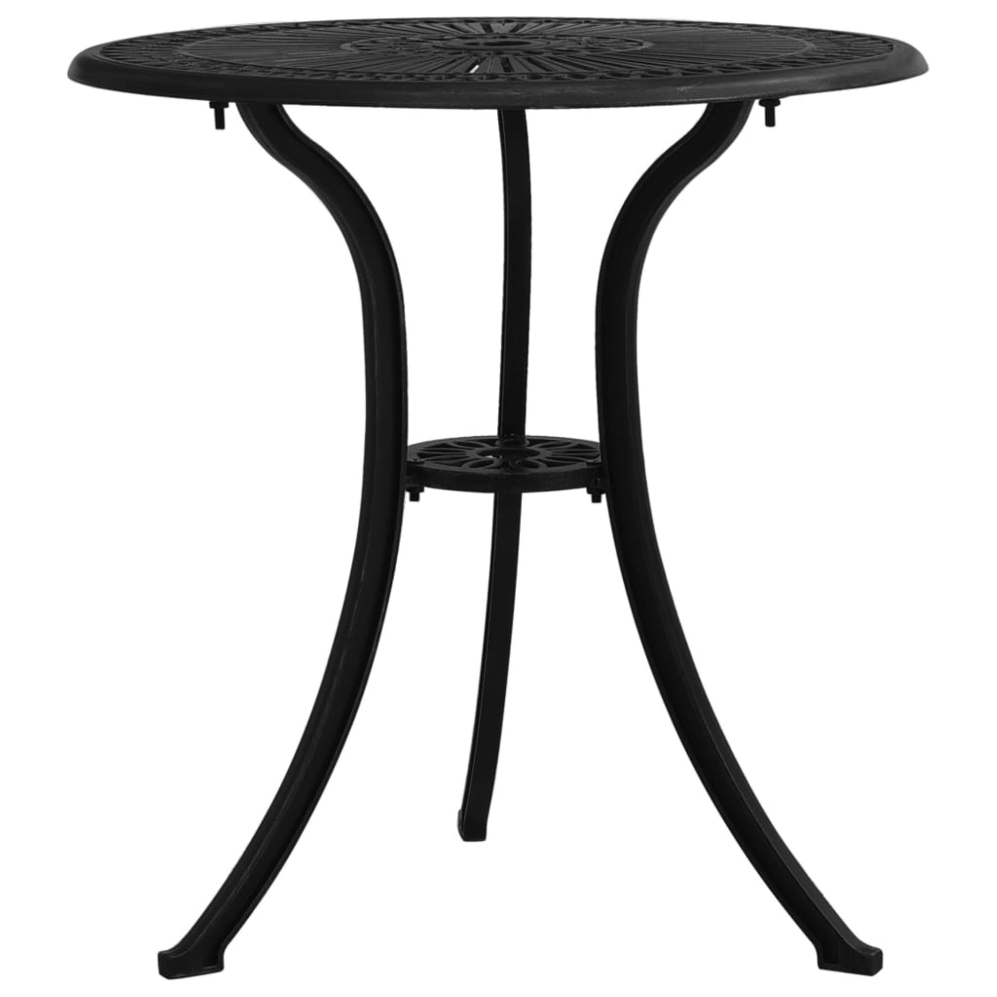 Vidaxl Garden Table Black 24.4'X24.4'X25.6' Cast Aluminum
