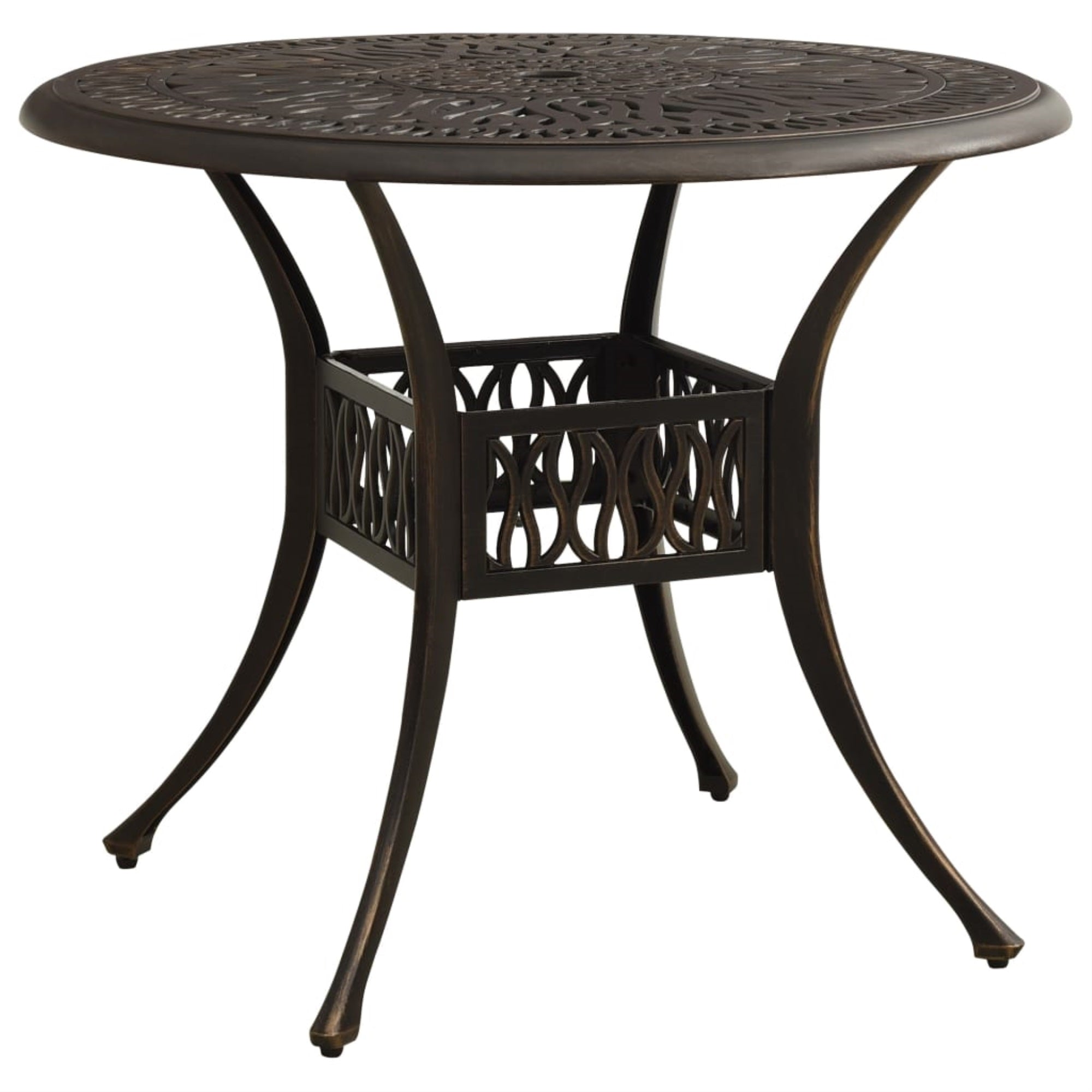 Vidaxl Garden Table Bronze 35.4'X35.4'X29.1' Cast Aluminum