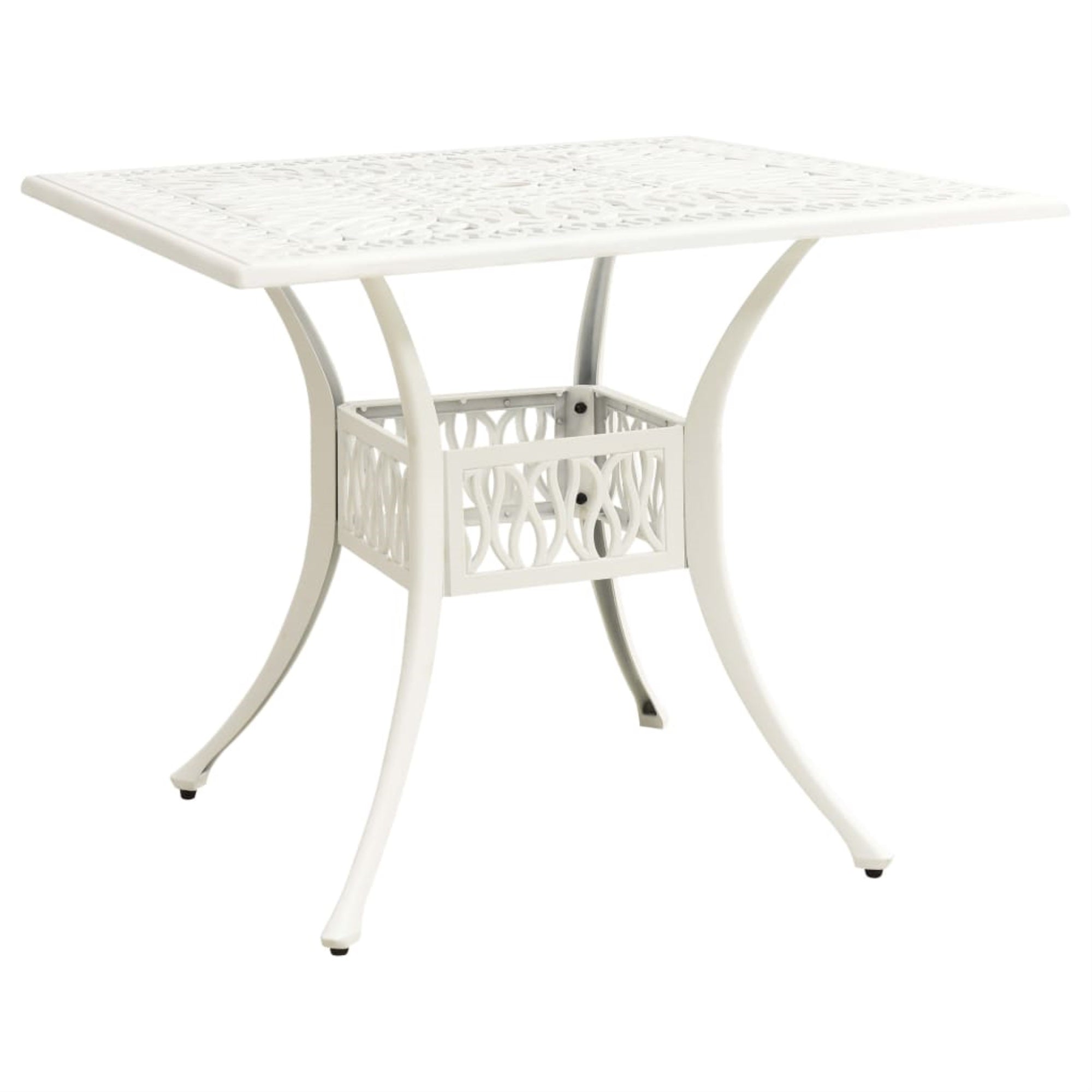 Vidaxl Garden Table White 35.4'X35.4'X28.7' Cast Aluminum