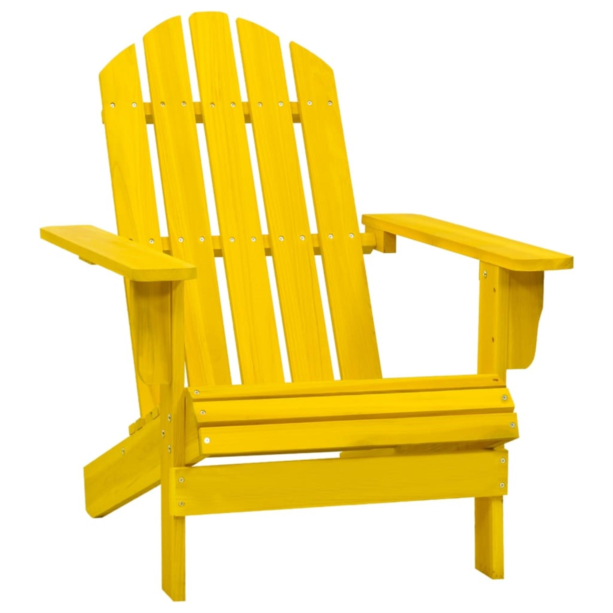Vidaxl Patio Adirondack Chair Solid Fir Wood Yellow