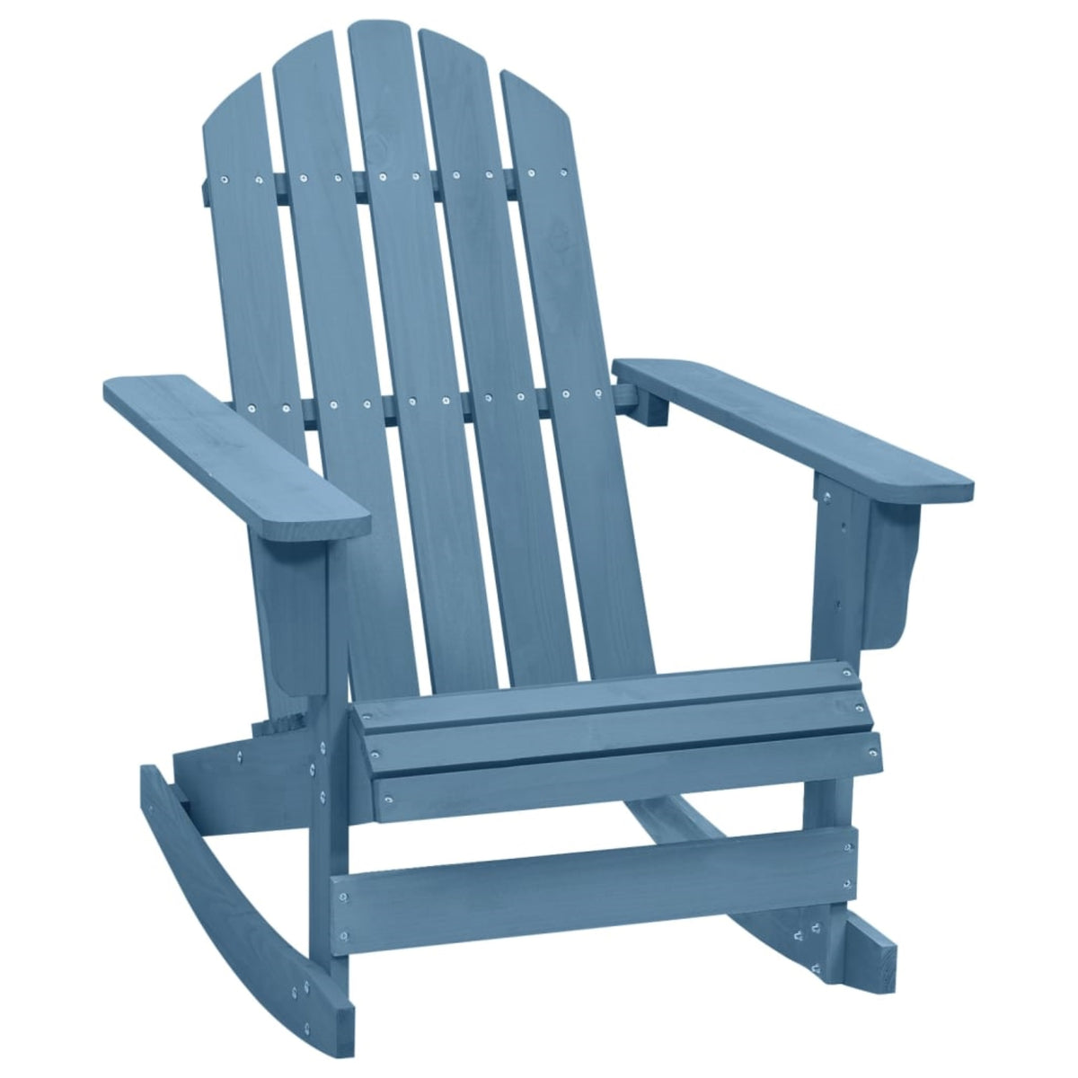 Vidaxl Patio Adirondack Rocking Chair Solid Fir Wood Blue – Virventures