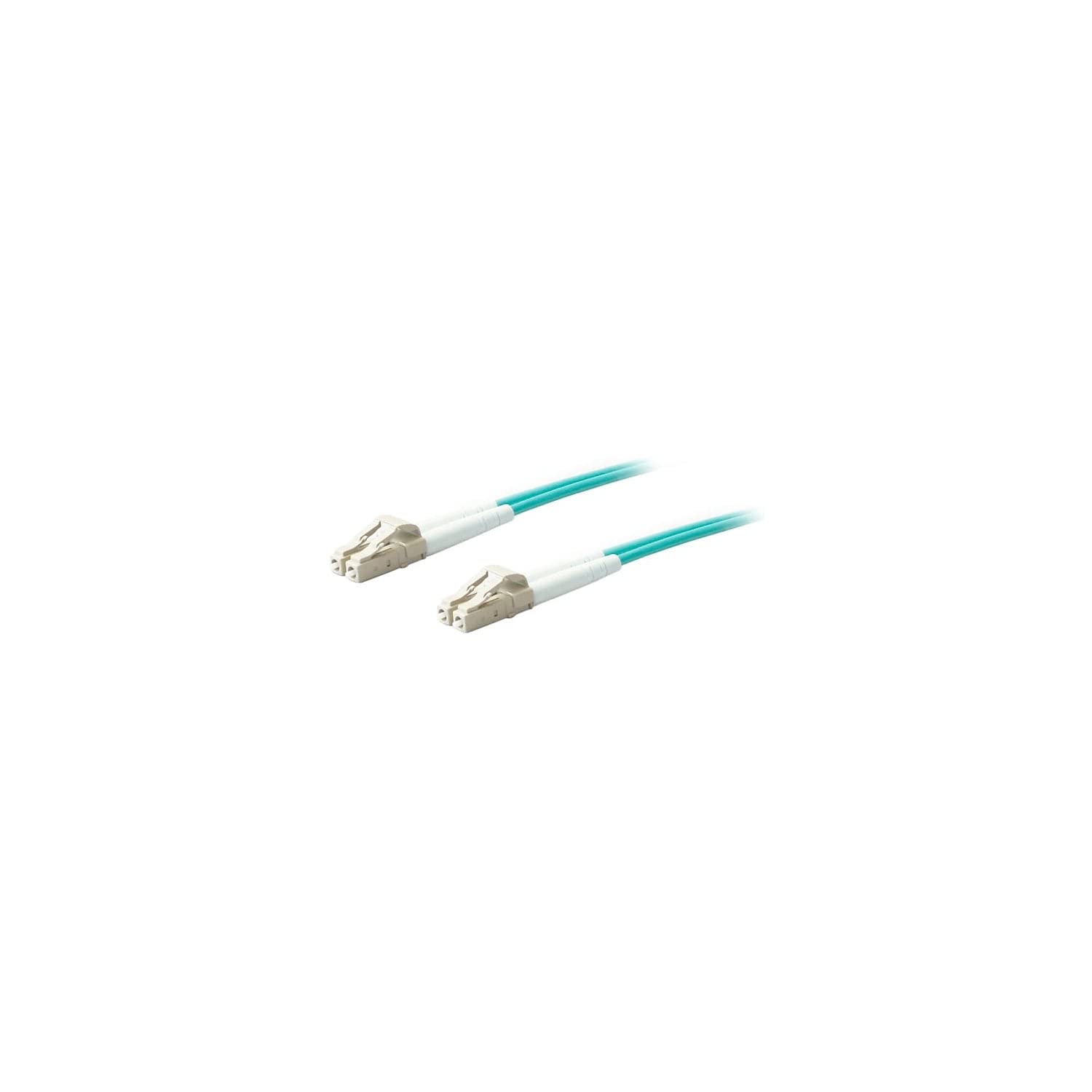 15M LOMM OM4 FIBER OPTIC MALE LC/LC 50/125 DUPLEX AQUA CABLE