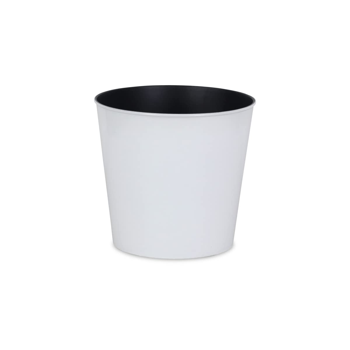 10.5 Inch Round Tapered Plastic Pot - White