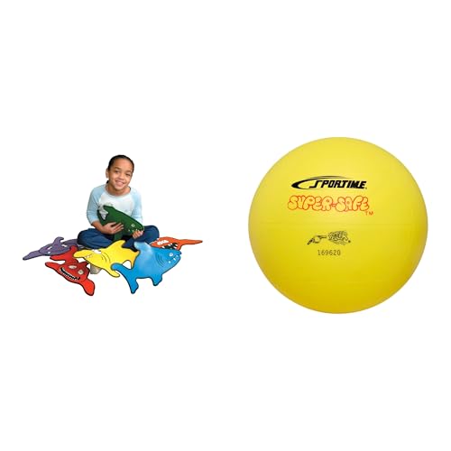Casafoyer Sharkskool Marker Spots and Super-Safe Foam Volleyball Combo Kit for Fun and Engaging Physical Activities