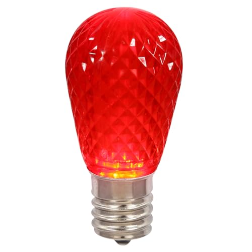 Casafoyer  11S14 Faceted LED Red Lamp E26 .96W 10/B - XLEDS13-10 - (Pack Of 2)
