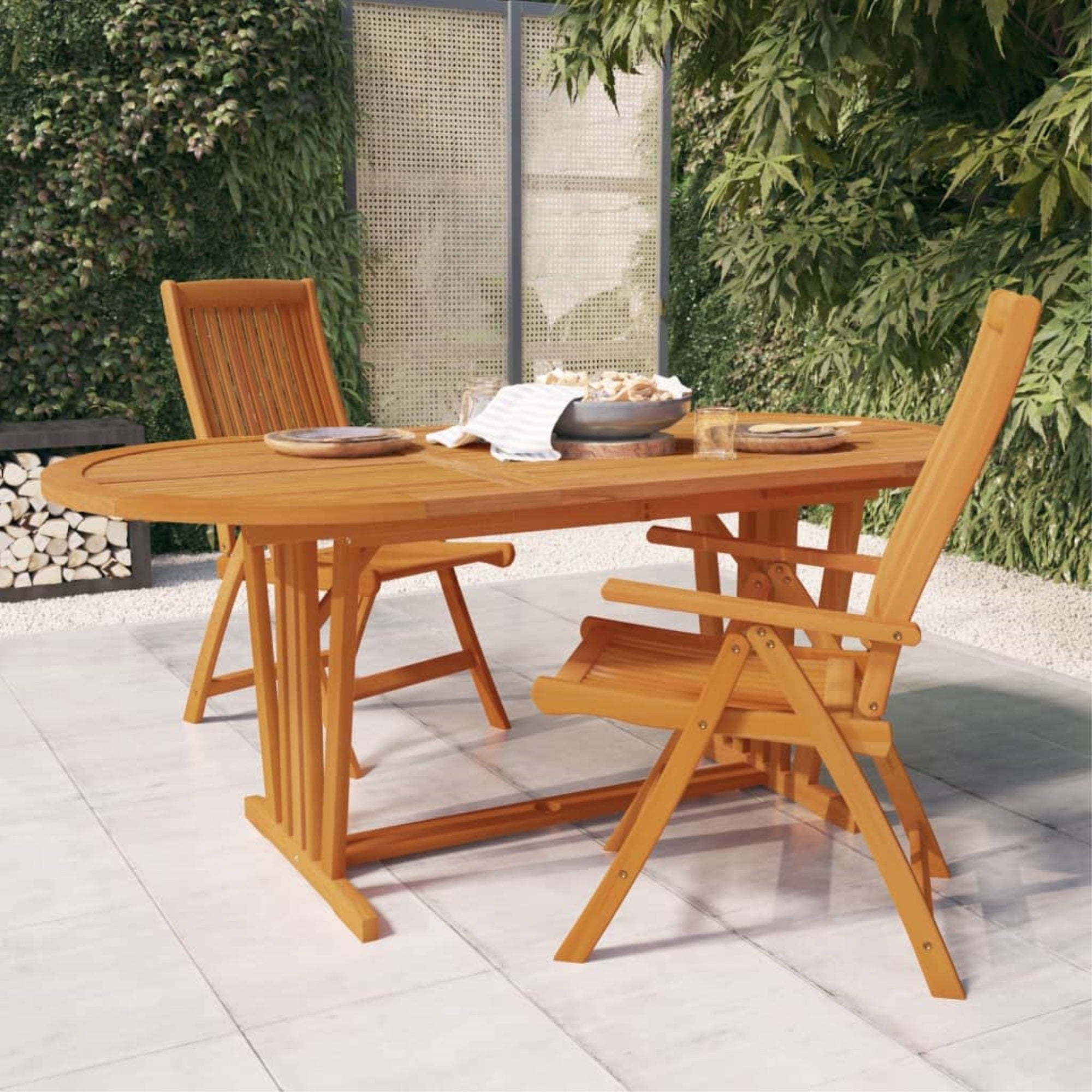 Vidaxl Patio Table 78.7'X39.4'X29.5' Solid Wood Eucalyptus