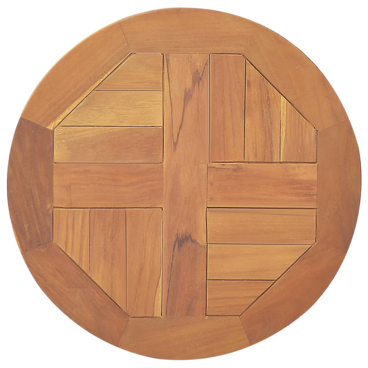 Vidaxl Table Top Solid Teak Wood Round 1' 15.7'