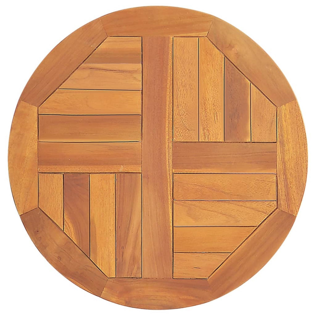 Vidaxl Table Top Solid Teak Wood Round 1' 19.7'