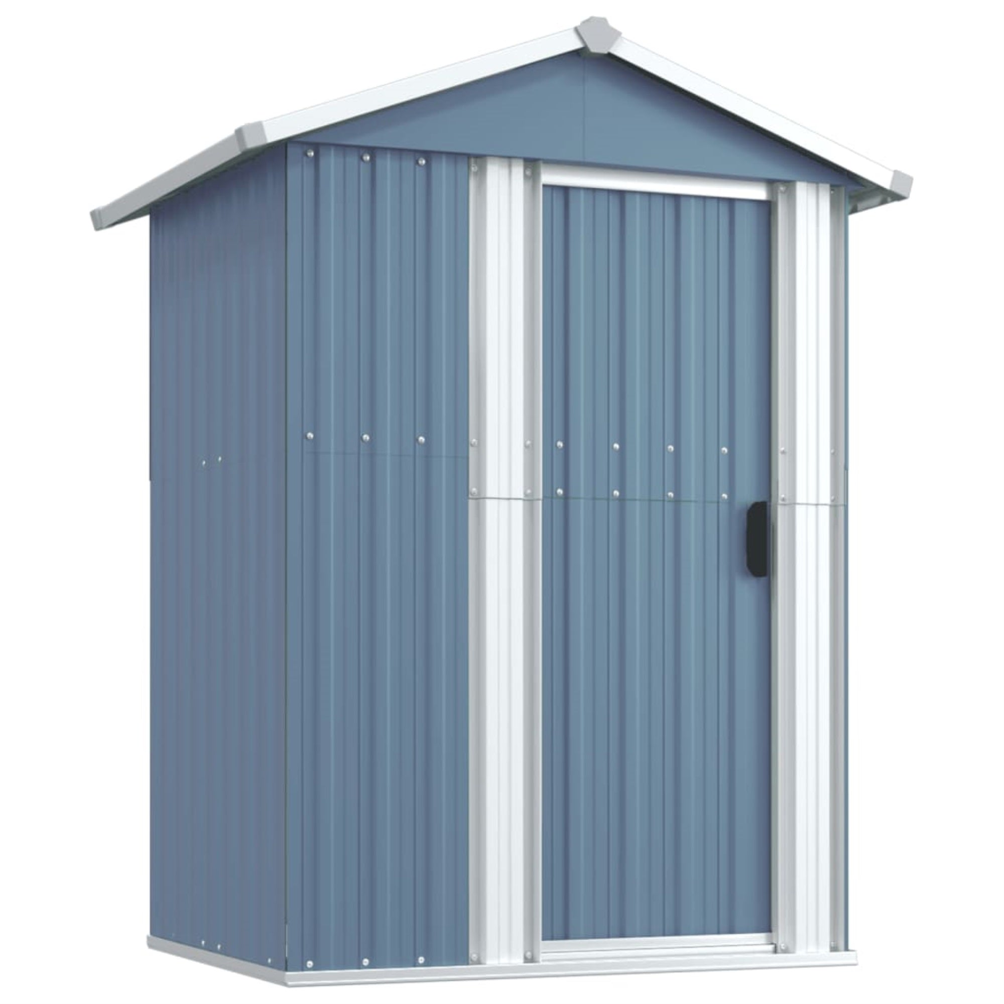 Vidaxl Garden Shed Gray 49.6'X38.4'X69.7' Galvanized Steel