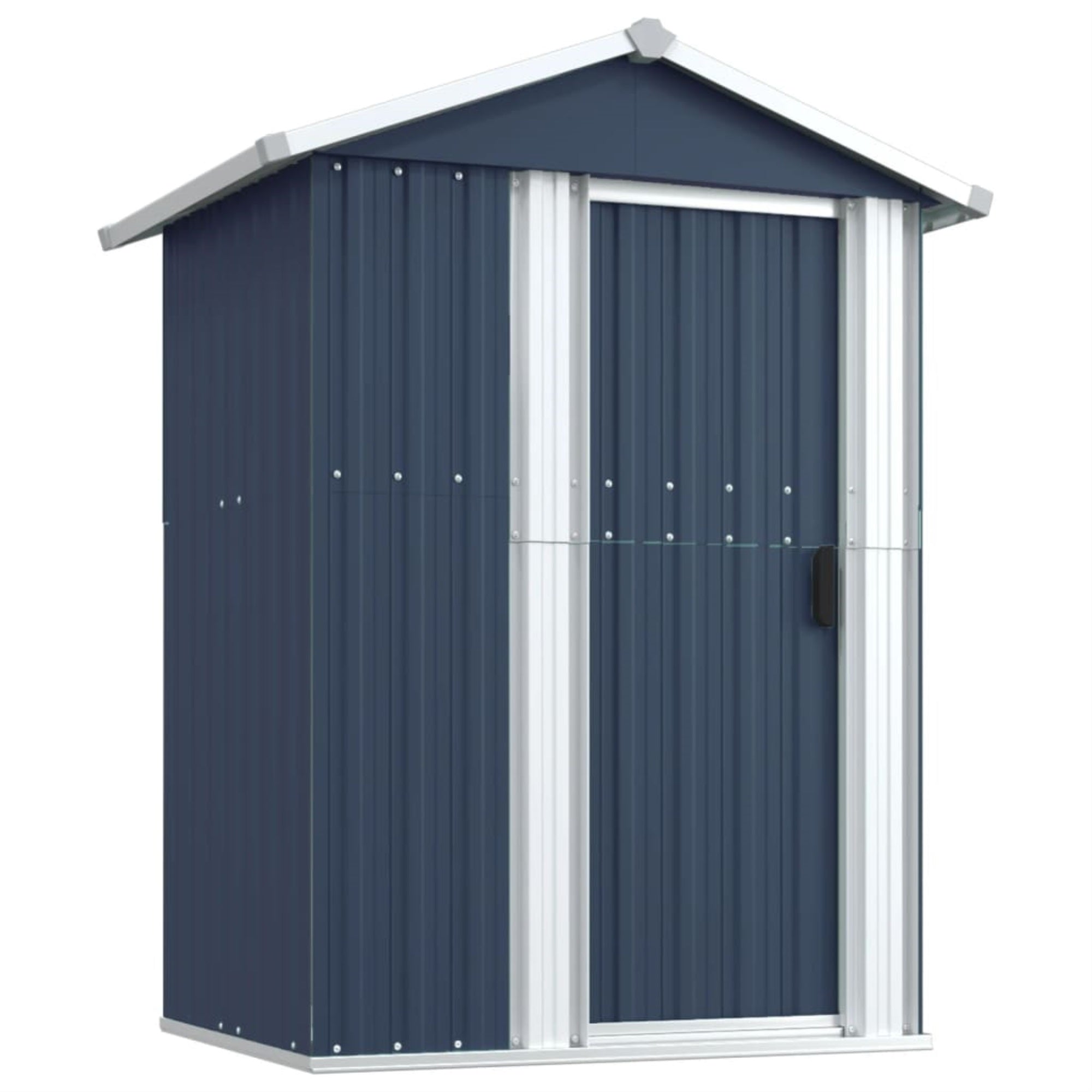 Vidaxl Garden Shed Anthracite 49.6'X38.4'X69.7' Galvanized Steel