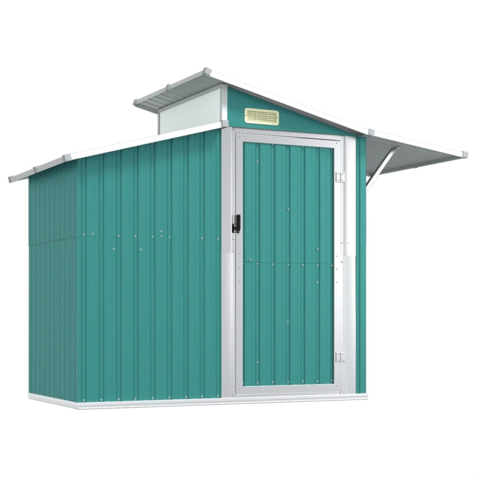 Vidaxl Garden Shed Green 106.3'X51.2'X82.1' Galvanized Steel