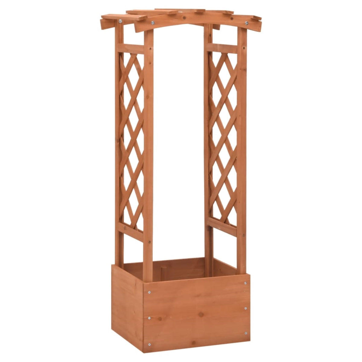Vidaxl Trellis Planter With Arch 19.3'X15.4'X46.1' Firwood