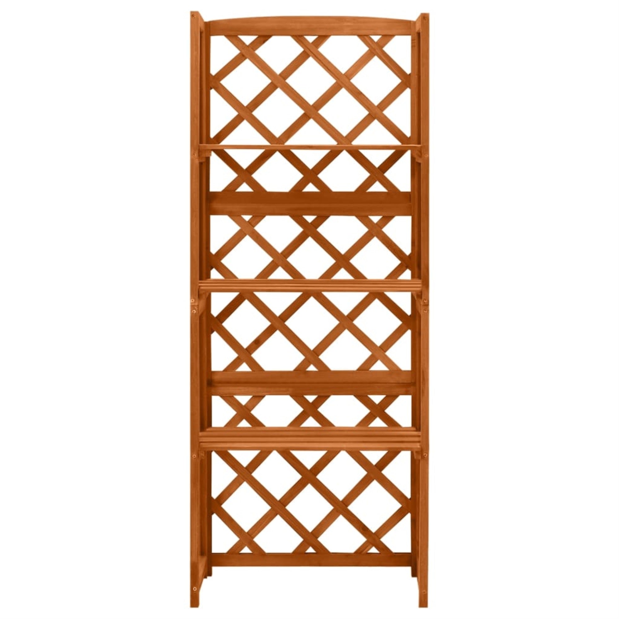 Vidaxl Trellis With Shelves 21.6'X11.8'X55.1' Solid Fir Wood