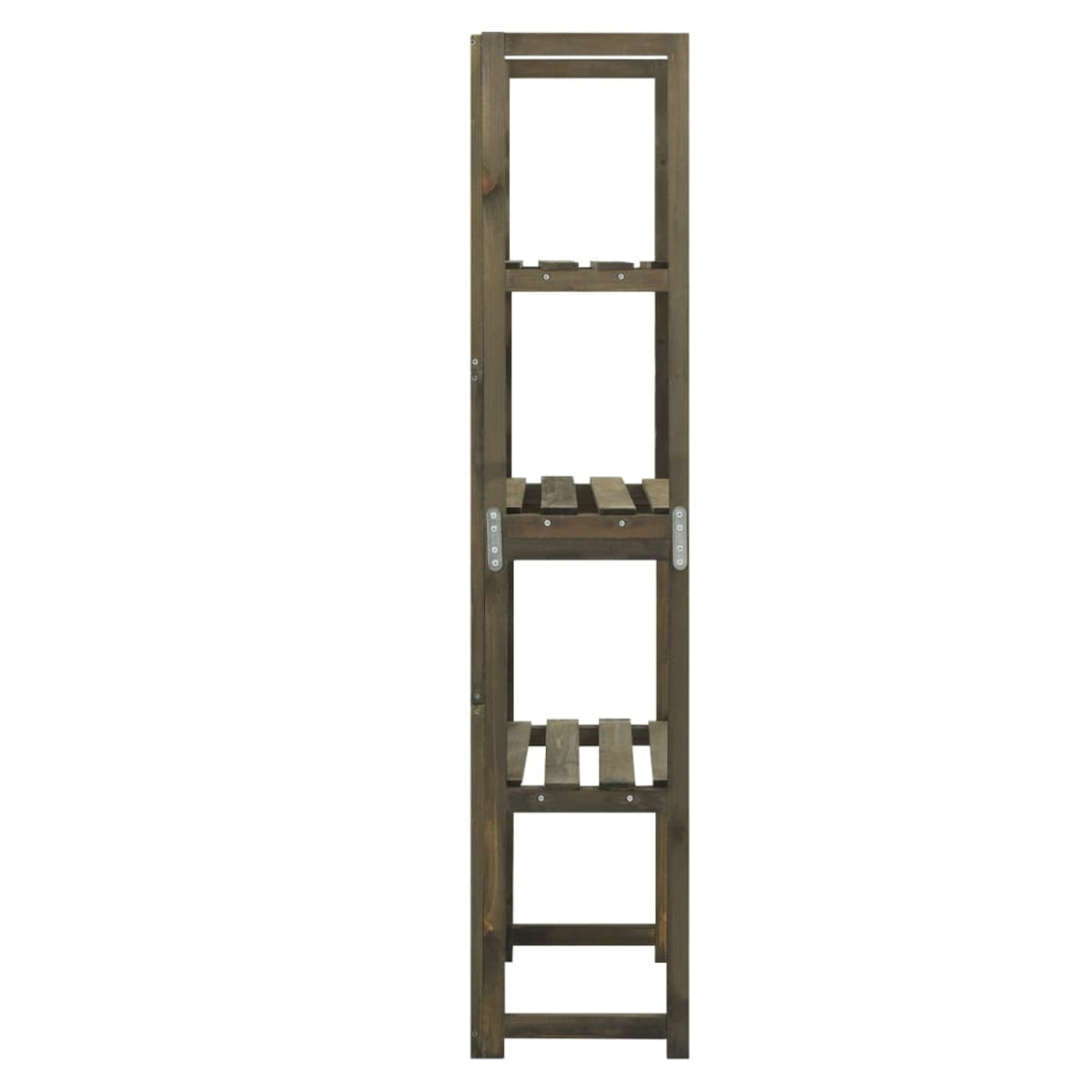 Vidaxl Trellis With Shelves Gray 21.6'X11.8'X55.1' Solid Fir Wood