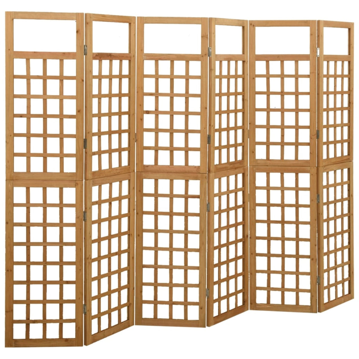 Vidaxl 6-Panel Room Divider/Trellis Solid Fir Wood 95.5'X70.9'