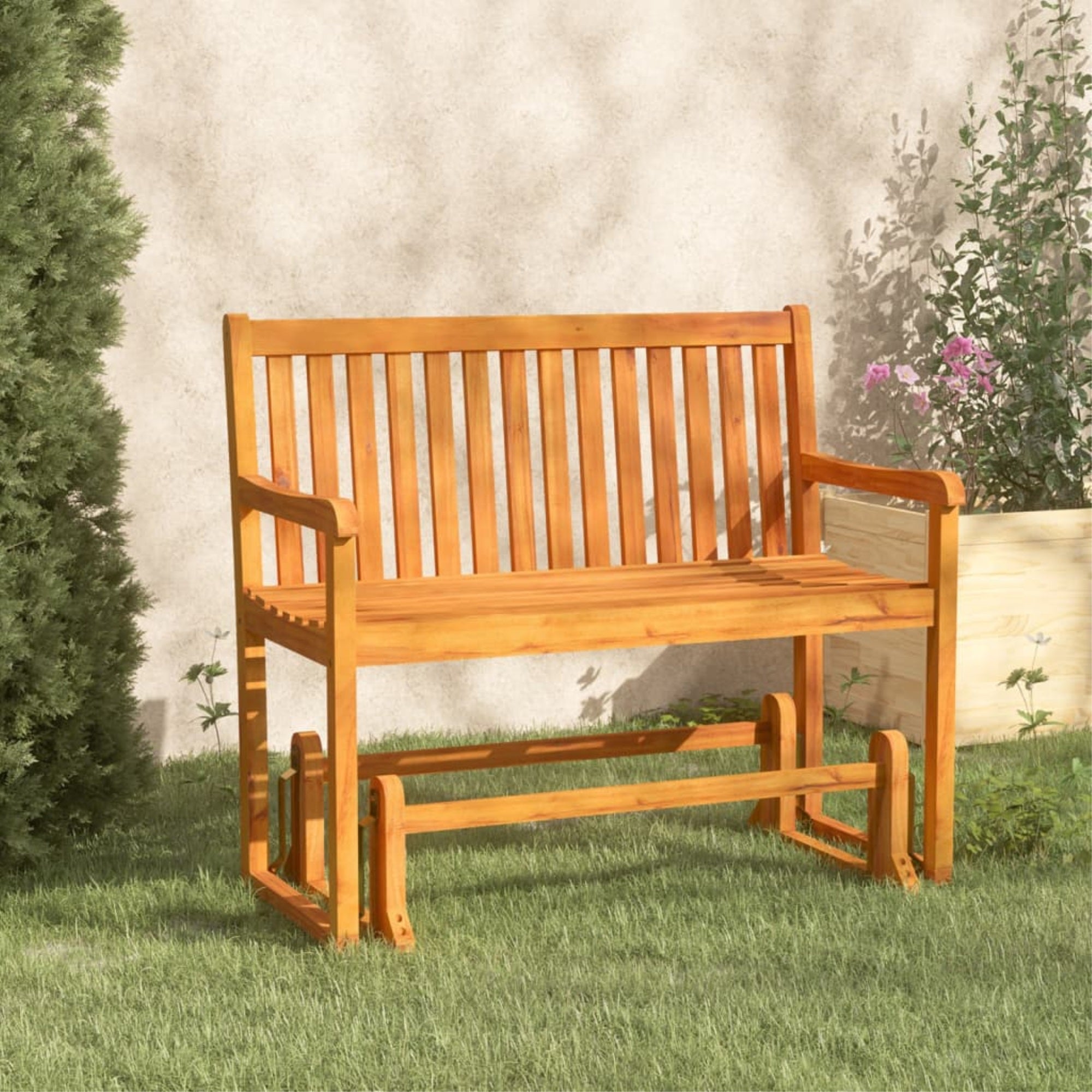 Vidaxl Patio Swing Bench 43.3' Solid Acacia Wood